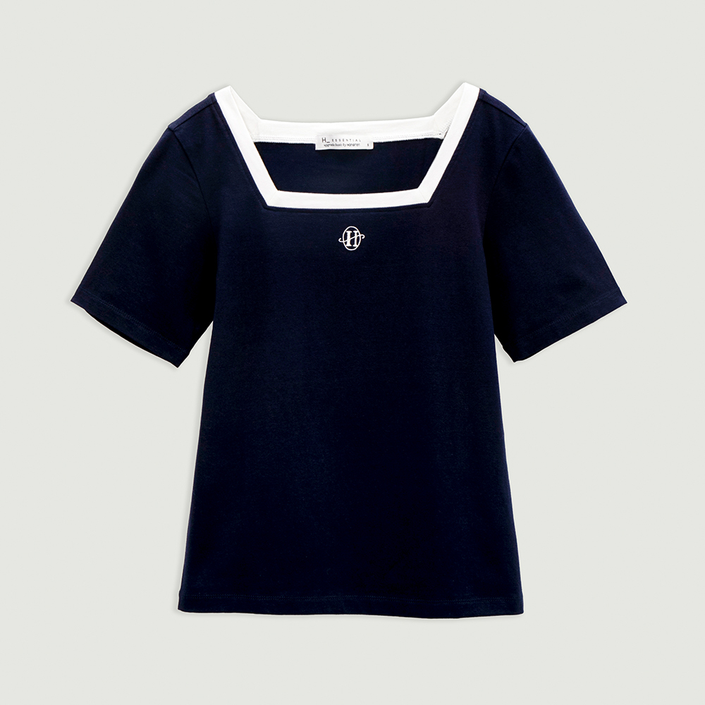 [여성] 스퀘어 라인 슬림 티셔츠_300(10420-131-415-05), 캐주얼브랜드 행텐/행텐틴즈